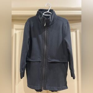 Lululemon Black Fleece Zip-Up Jacket, Size 8